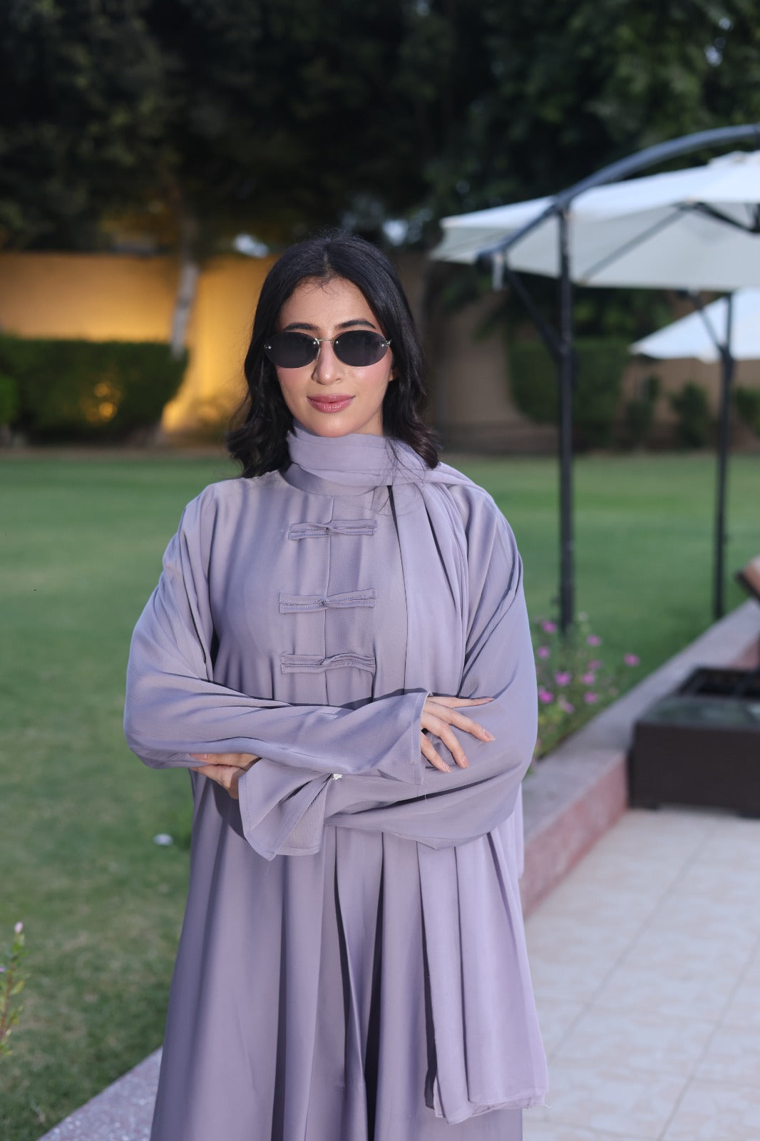 Lavender Bloom Abaya