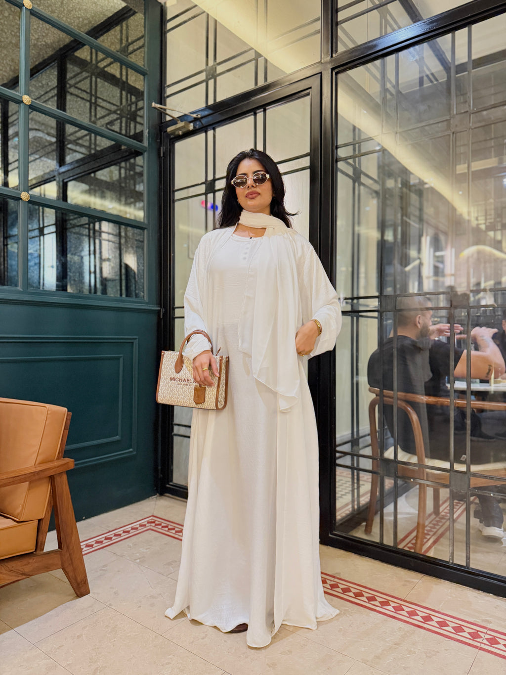 Plain White Abaya