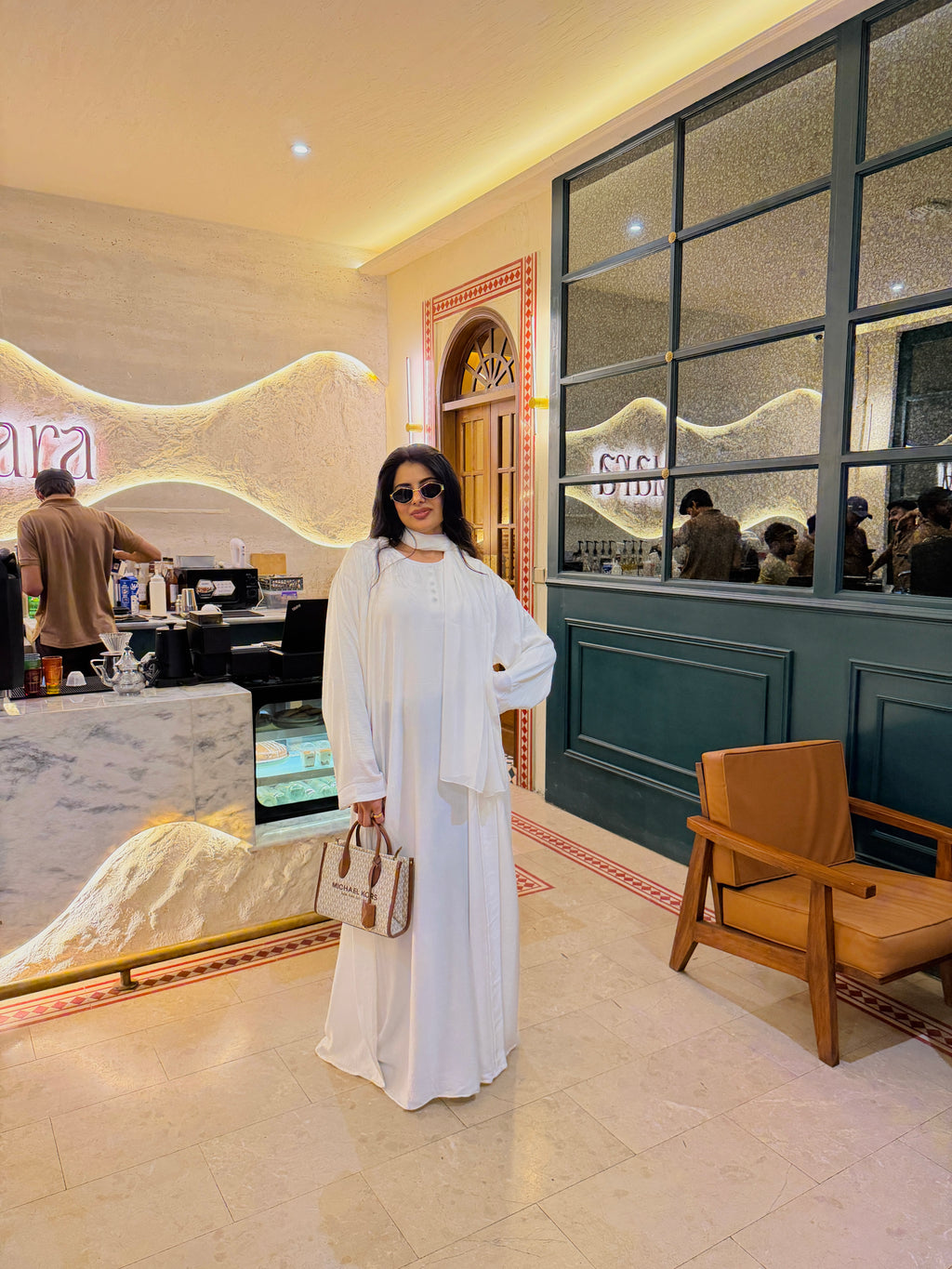 Plain White Abaya