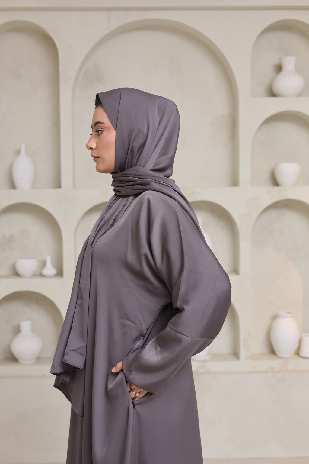 Utility Abaya — Grey
