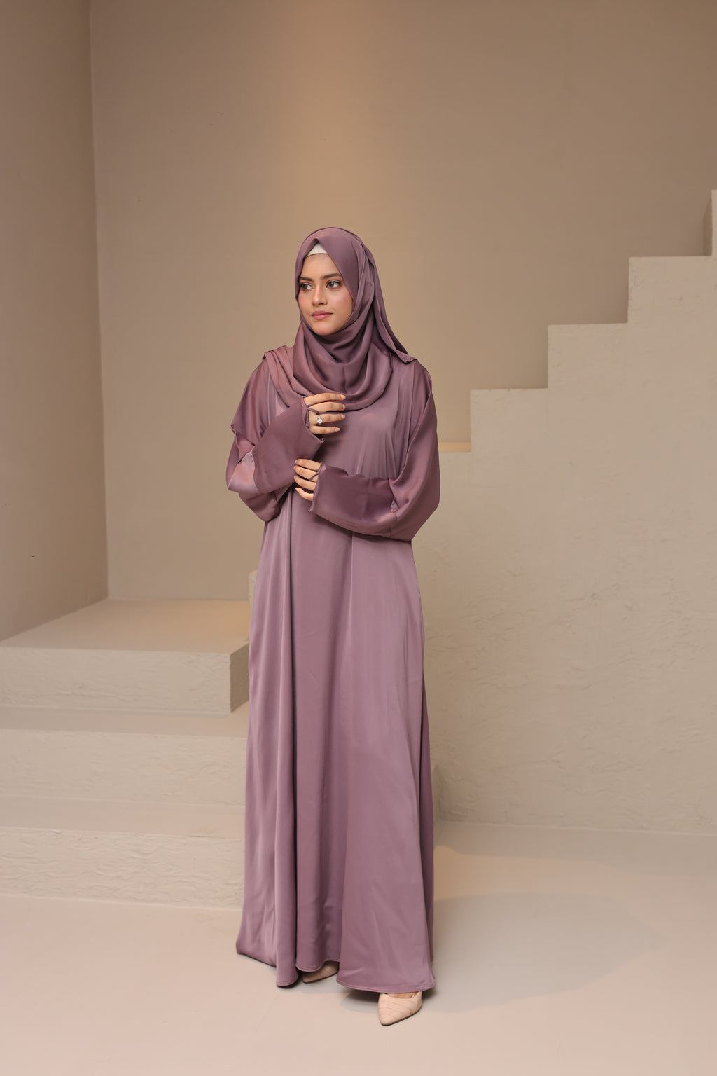 Utility Abaya — Tea Pink