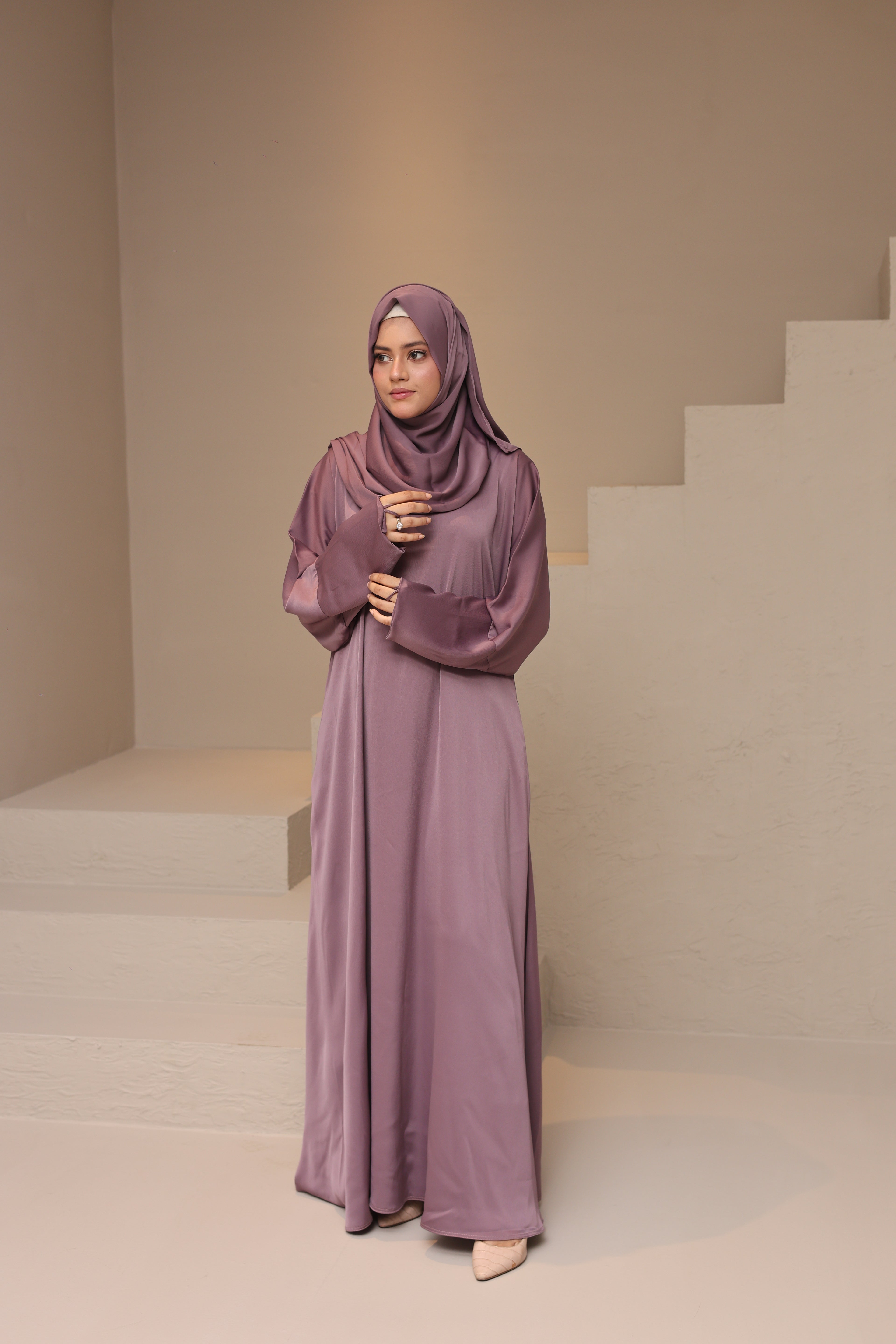 Utility Abaya — Tea Pink