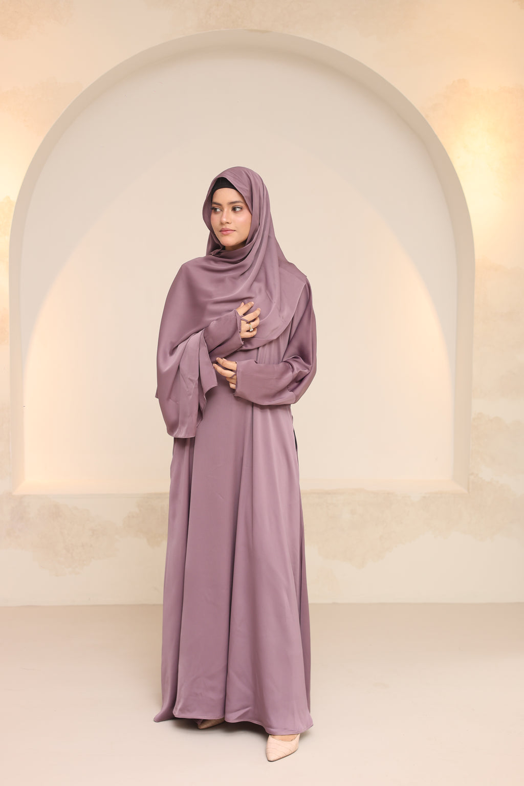Utility Abaya — Tea Pink