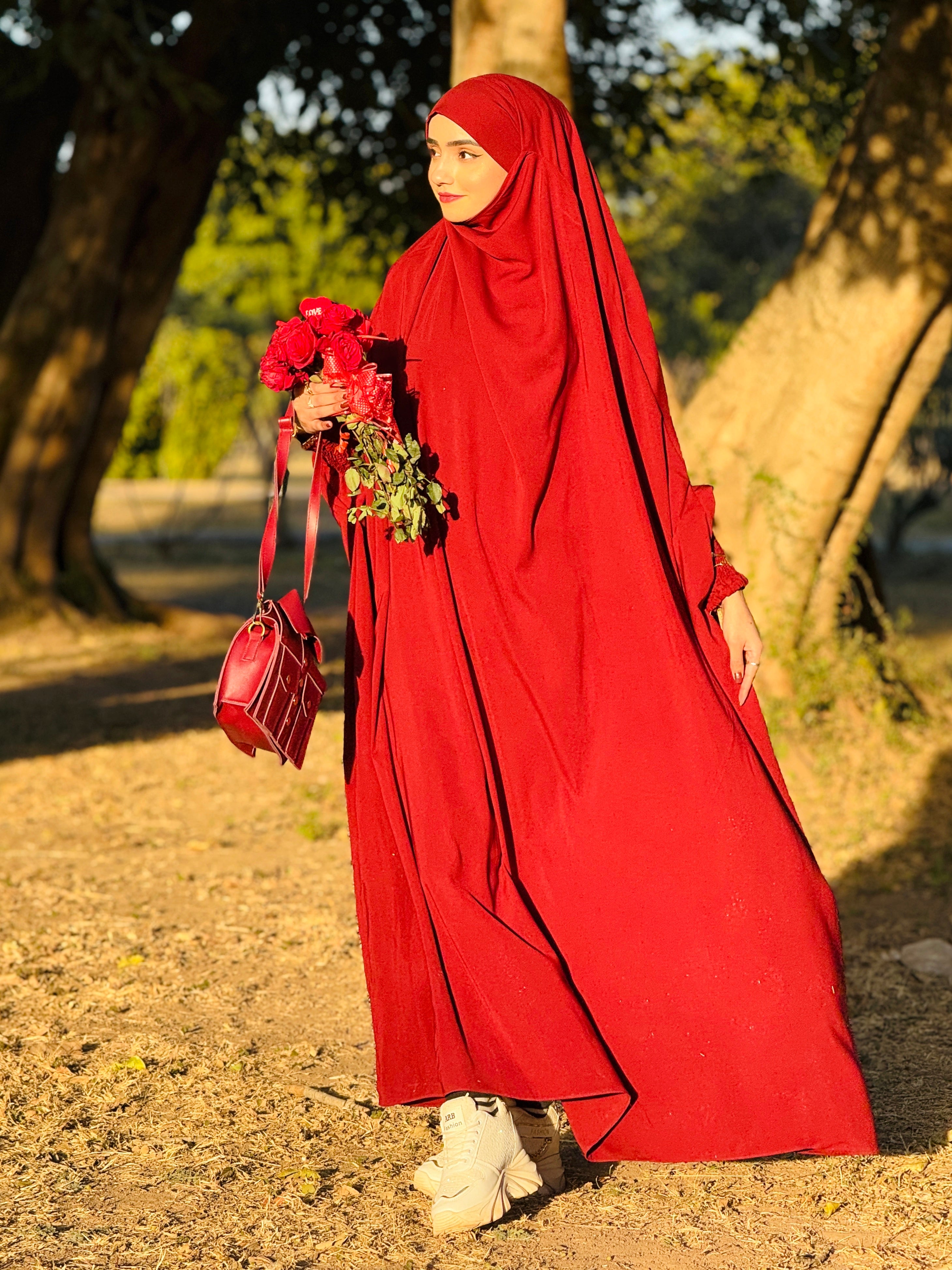 FULL LENGTH JILBAB - RADISH MAROON