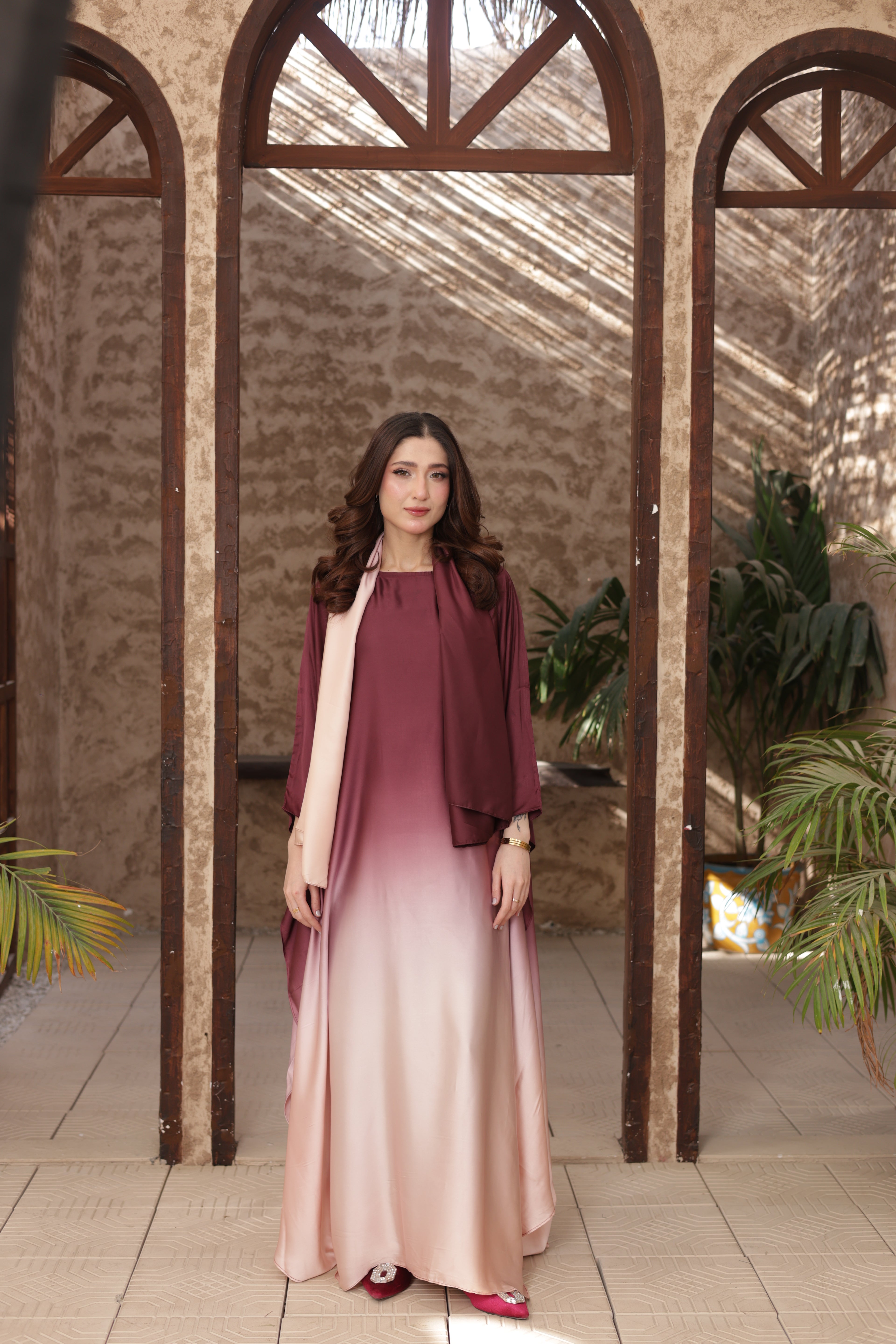 DOUBLE TONE ABAYA SET