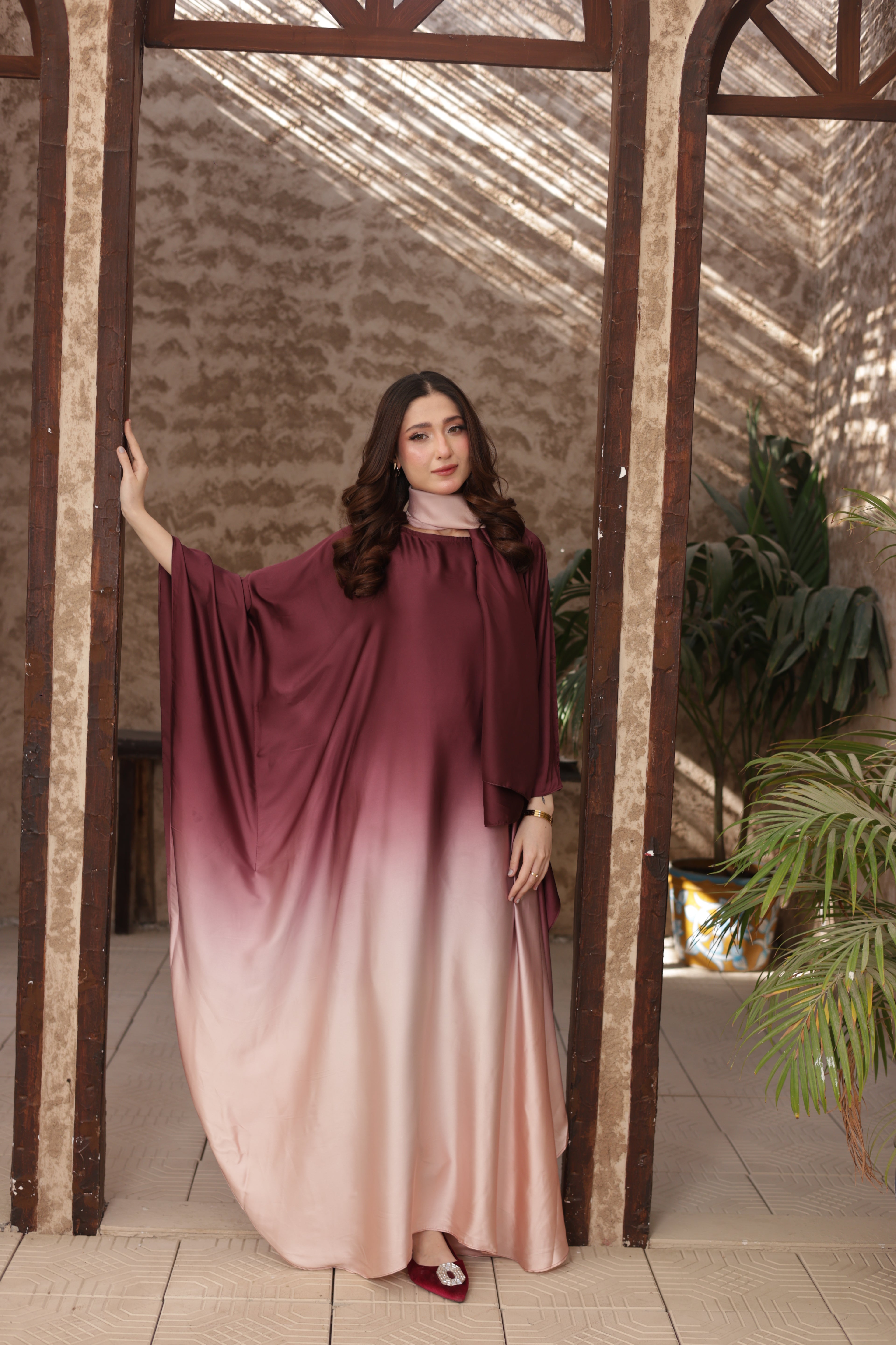 DOUBLE TONE ABAYA SET