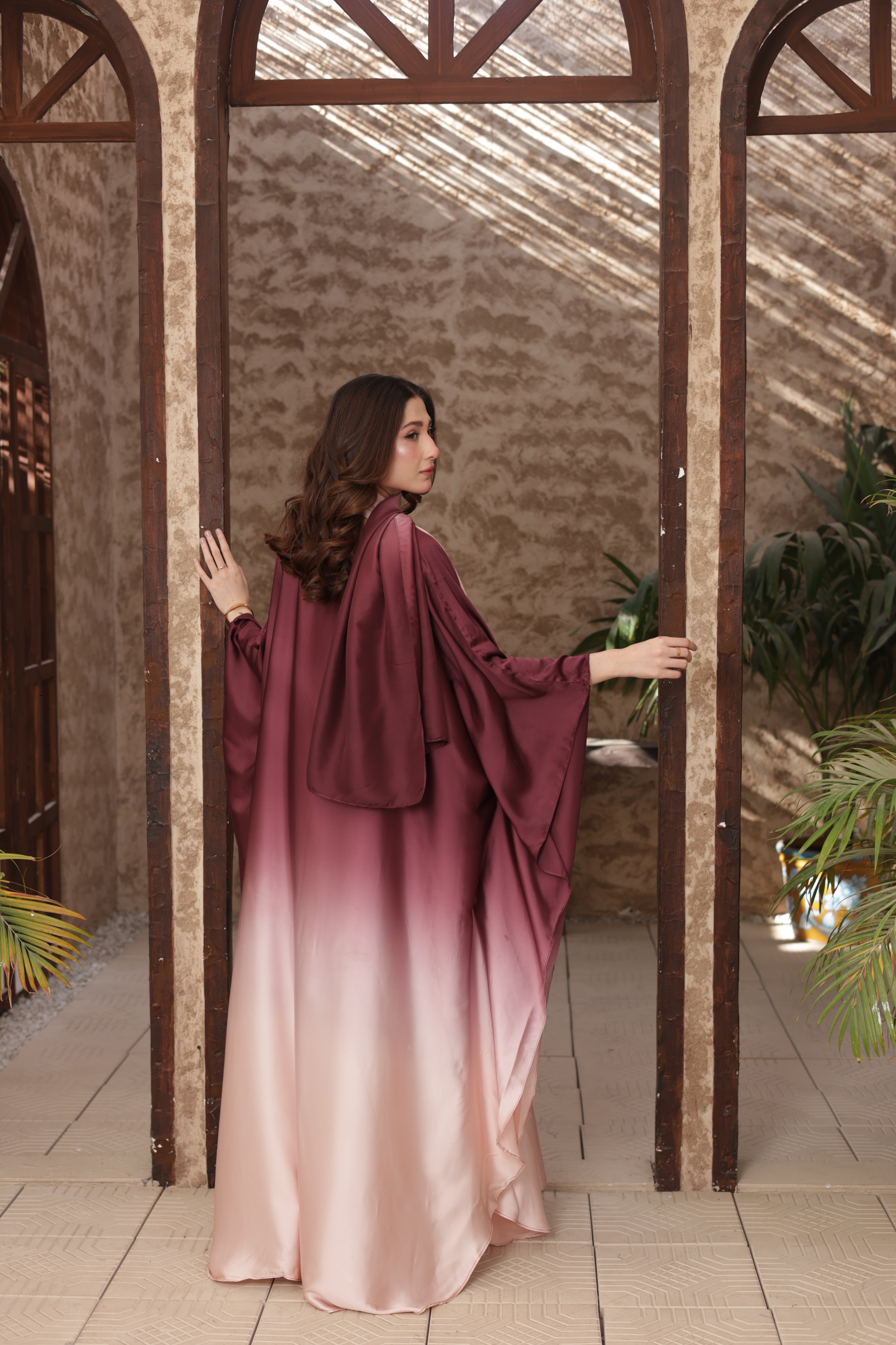 DOUBLE TONE ABAYA SET