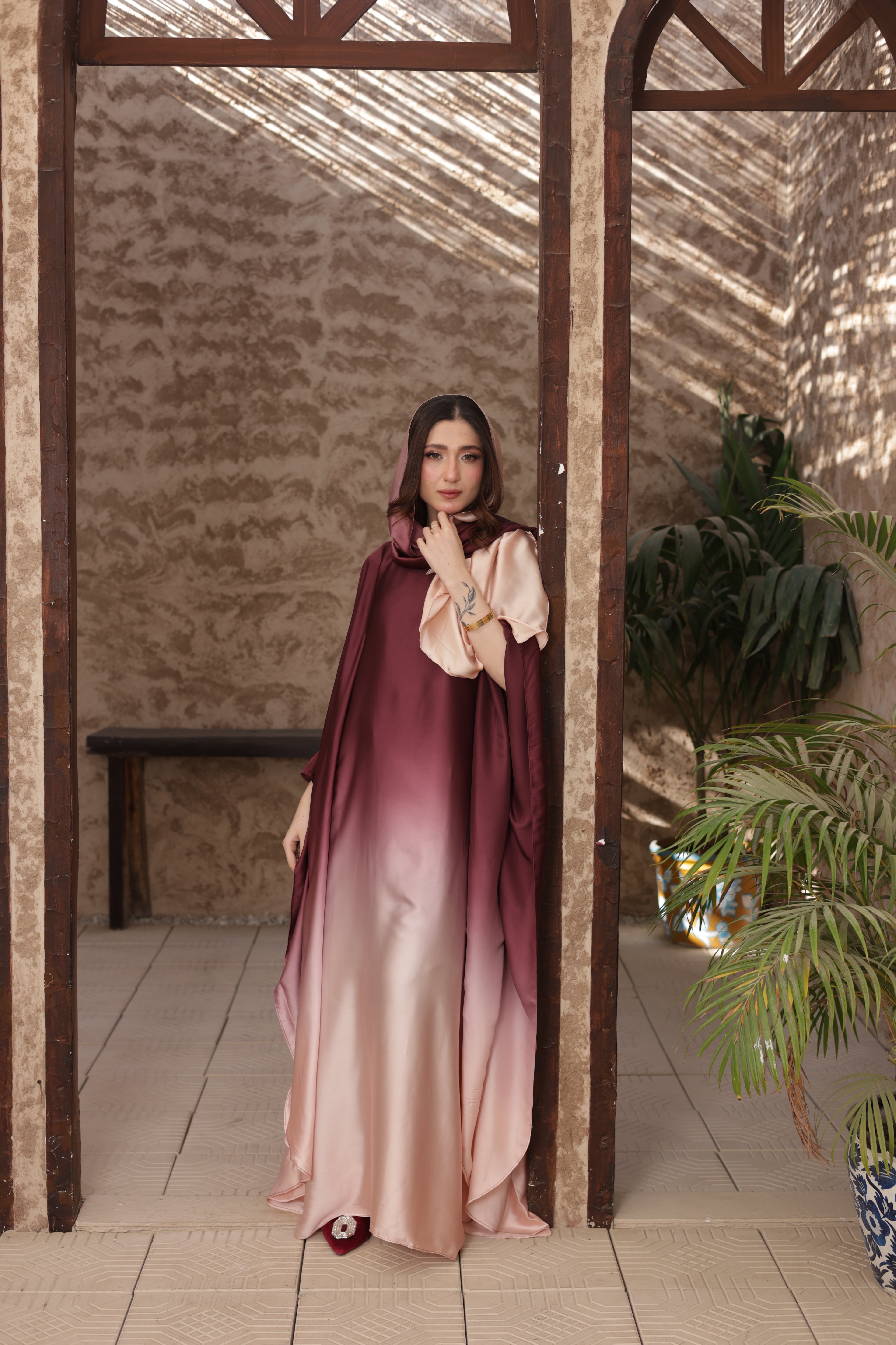 DOUBLE TONE ABAYA SET