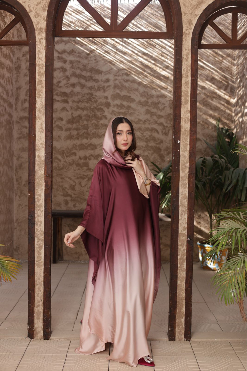 DOUBLE TONE ABAYA SET