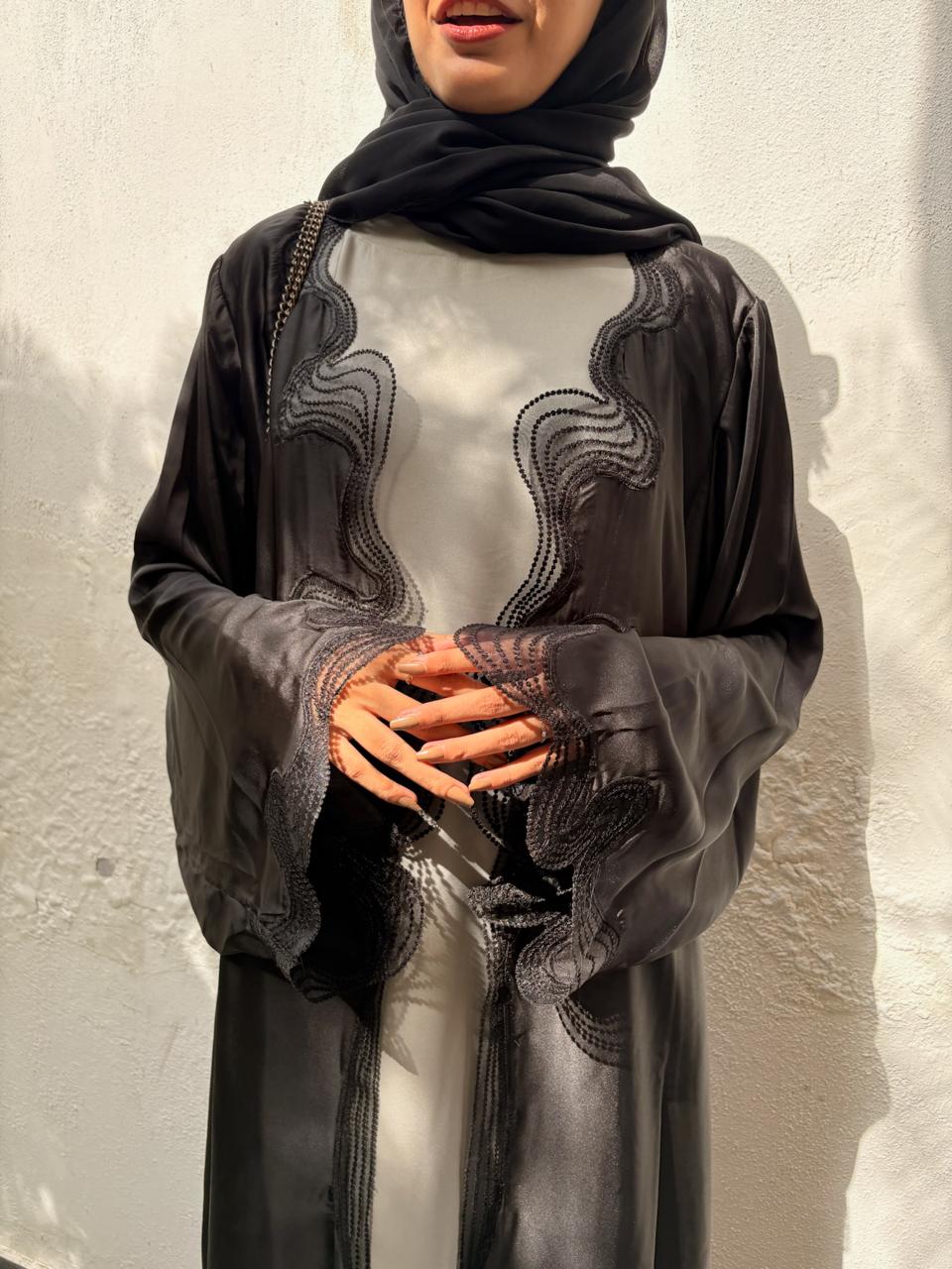 Signature Black Abaya Set