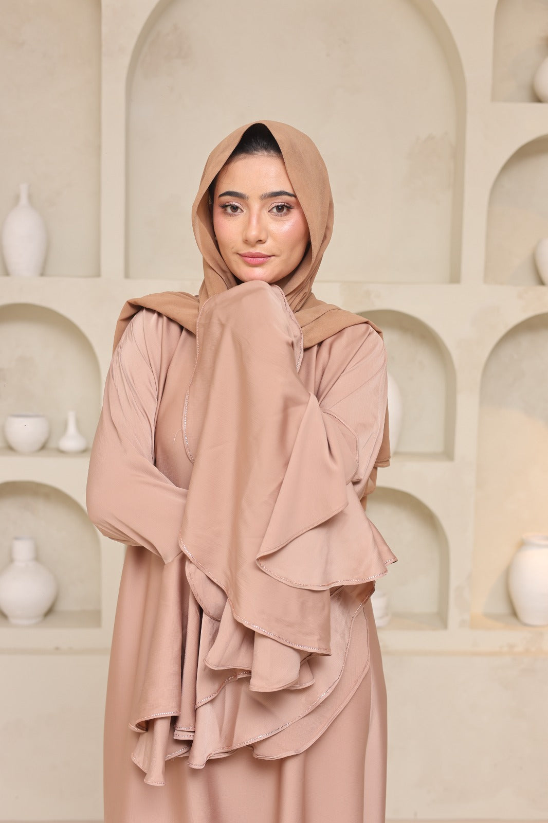 Almond Abaya — Beige