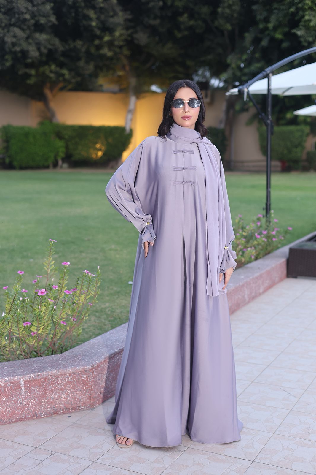 Lavender Bloom Abaya