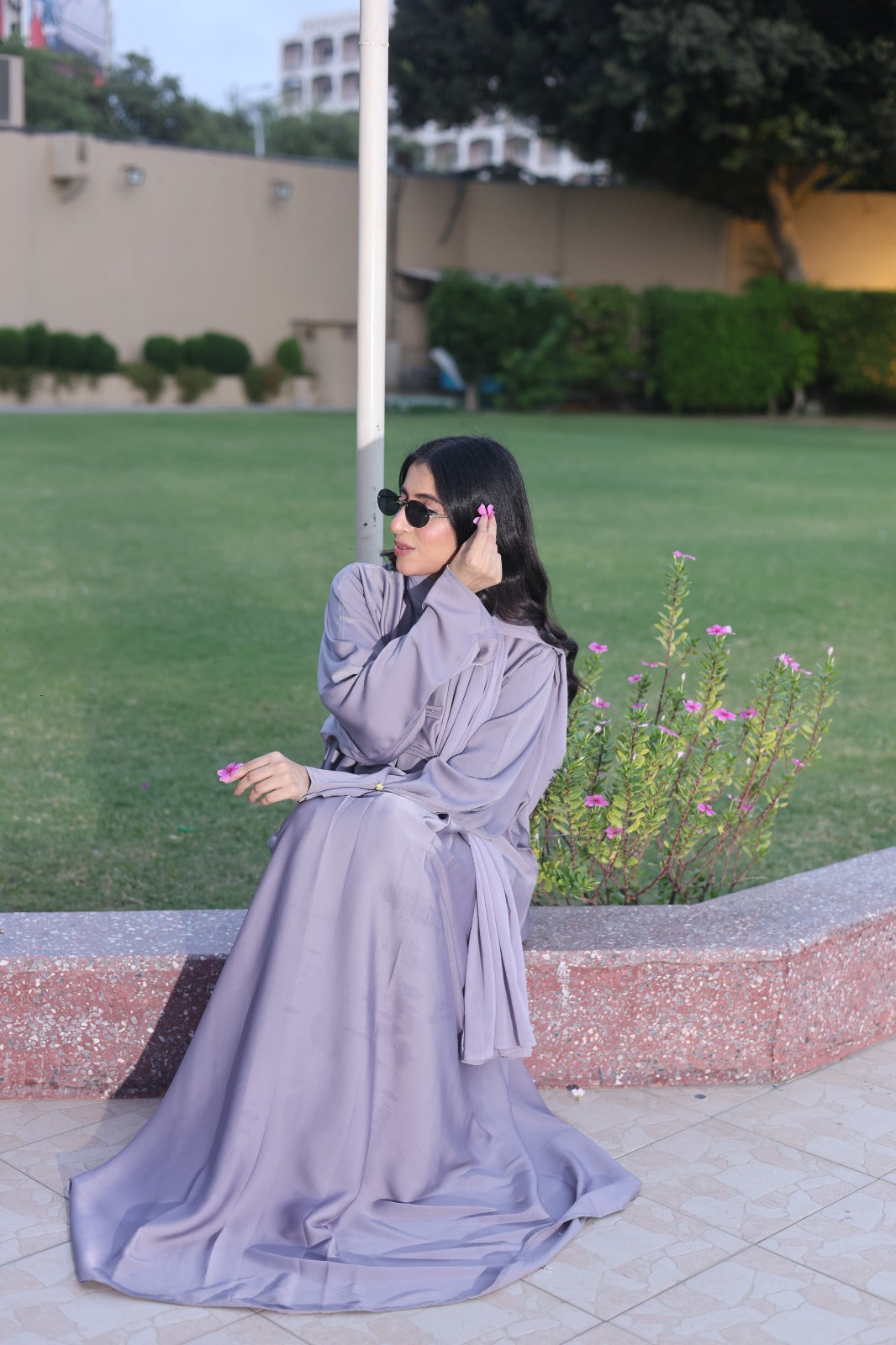 Lavender Bloom Abaya